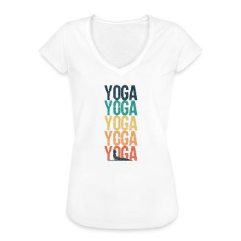 YOGA YOGA YOGA - T-shirt vintage Femme - noir - Devant