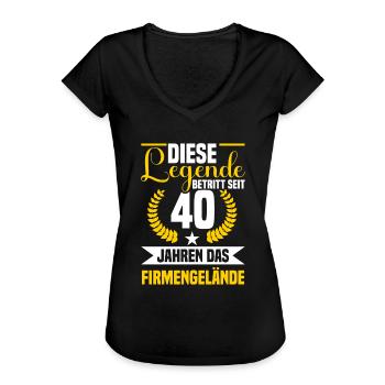 Legende 40 Jahre Firmengelände Firmenjubiläum - Frauen Vintage T-Shirt - Schwarz - Vorne