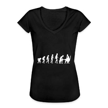Evolution Podologin Nageldesignerin - Frauen Vintage T-Shirt - Schwarz - Vorne - Danielle (179cm)