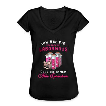 MTLA Labormedizin Frau Laborantin Labor - Frauen Vintage T-Shirt - Schwarz - Vorne
