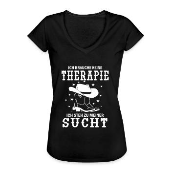 Linedance Line Dance Spruch Tanzgruppe - Frauen Vintage T-Shirt - Schwarz - Vorne - Danielle (179cm)