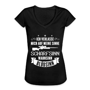 Sportschießen Schießsport Sportschütze - Frauen Vintage T-Shirt - Schwarz - Vorne