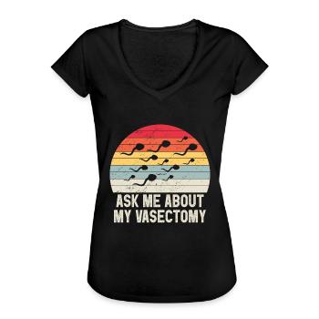 Vasektomie - Frauen Vintage T-Shirt - Schwarz - Vorne