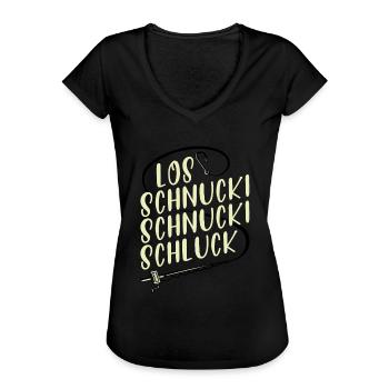 Biersexueller Angler lustig Angeln Sprüche - Frauen Vintage T-Shirt - Schwarz - Vorne