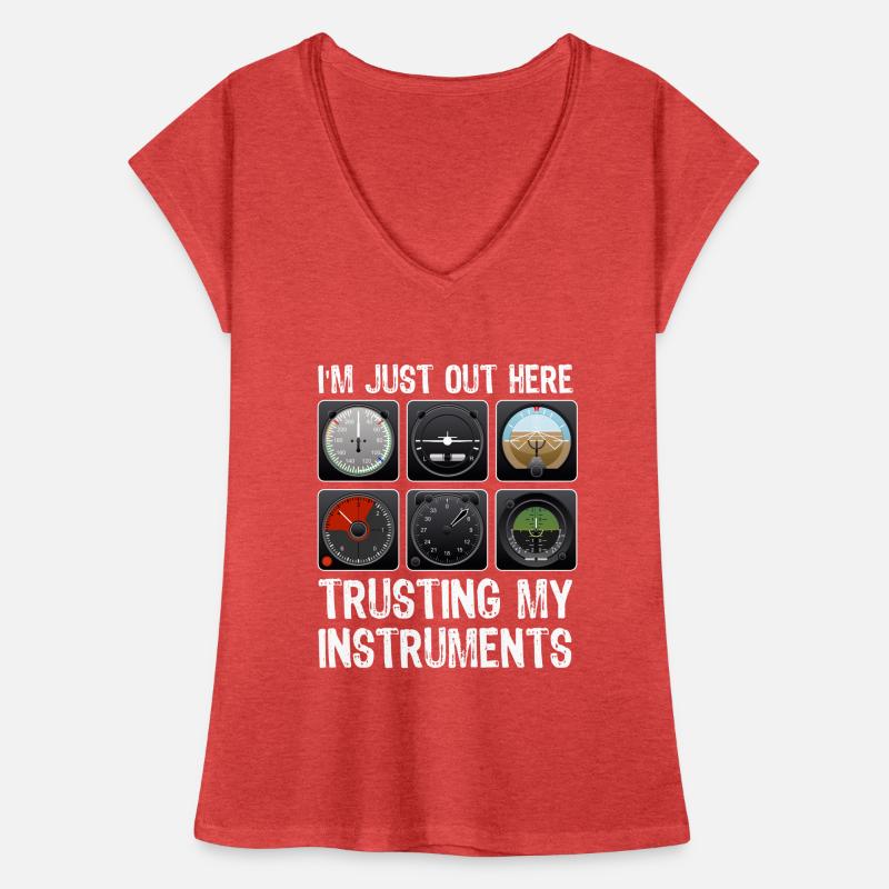 Aviation Pilot Flight instruments Women's Vintage T-Shirt