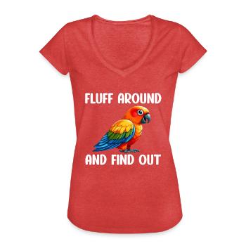 Sun conure - Women's Vintage T-Shirt - heather red - Front - Danielle (179cm)