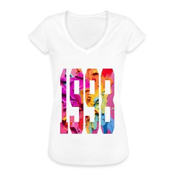 BUNT 28. GEBURTSTAG 1998 - Frauen Vintage T-Shirt - Schwarz - Vorne - Danielle (179cm)