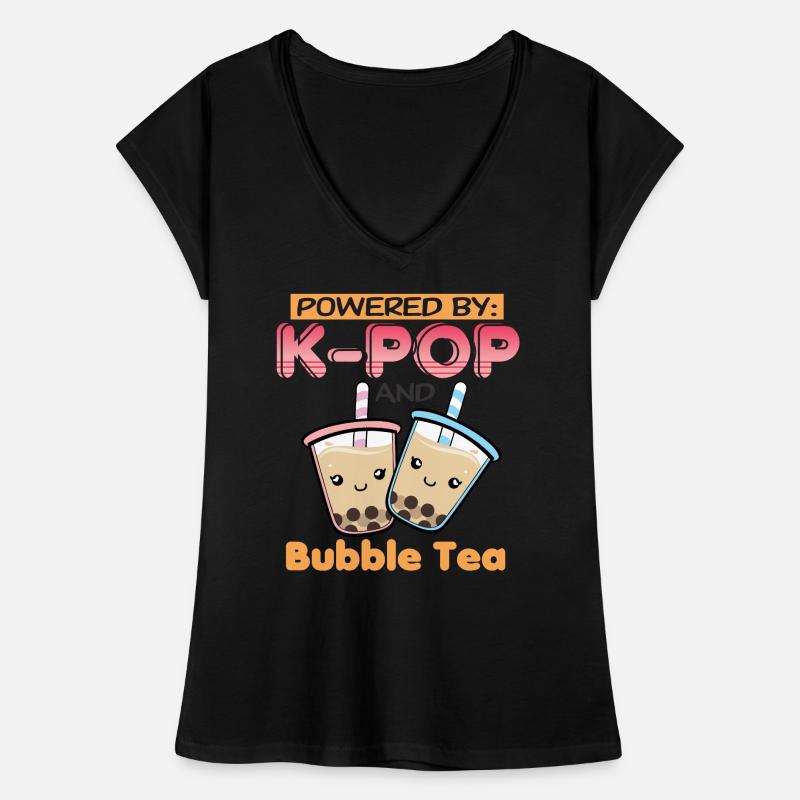 Propulsé par K-Pop et Bubble Tea T-shirt vintage Femme