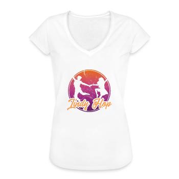 Lindy Hop - Frauen Vintage T-Shirt - Schwarz - Vorne - Danielle (179cm)