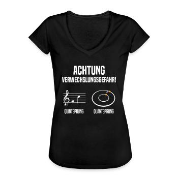 Musik Noten Witz Physik Musiker - Frauen Vintage T-Shirt - Schwarz - Vorne