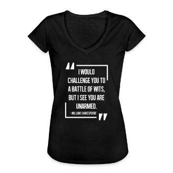 William Shakespeare Zitat - Frauen Vintage T-Shirt - Schwarz - Vorne - Danielle (179cm)