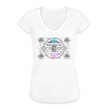 Out of order - Frauen Vintage T-Shirt - Schwarz - Vorne - Danielle (179cm)
