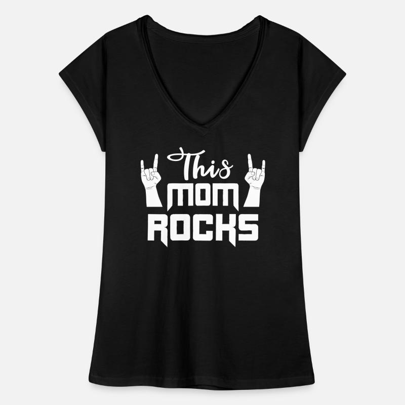 This Mom rocks Coole beste Mama Geschenk Frauen Vintage T-Shirt