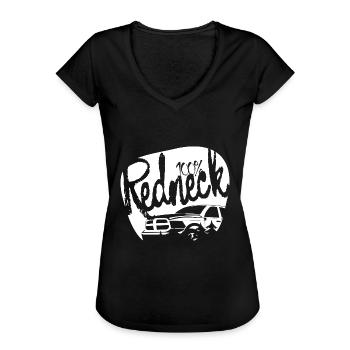 100% redneck - T-shirt vintage Femme - noir - Devant - Danielle (179cm)