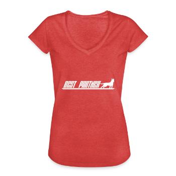 Best Partner Malinois White - Women's Vintage T-Shirt - heather red - Front - Danielle (179cm)