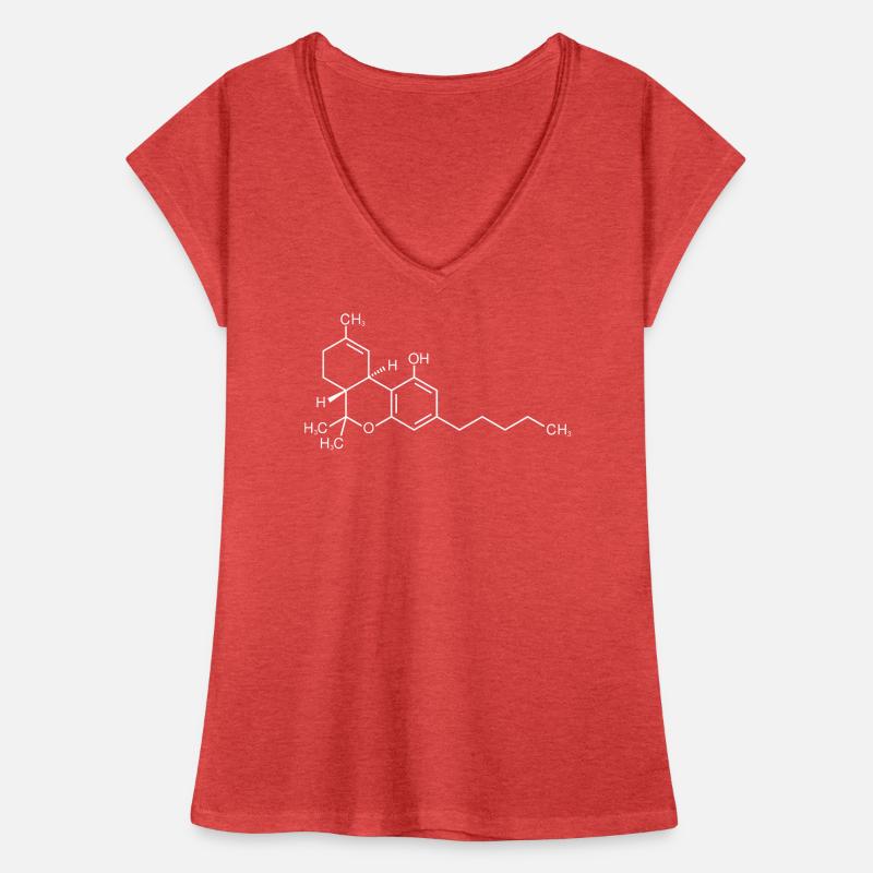 Formule structurelle de la molécule de THC T-shirt vintage Femme
