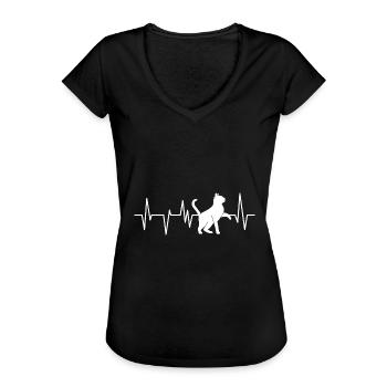 Cat Cat Cats - Women's Vintage T-Shirt - black - Front