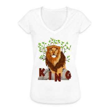 LION KING - Women's Vintage T-Shirt - black - Front - Danielle (179cm)