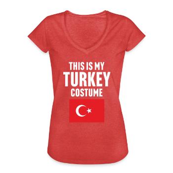 This my Turkey costume - Women's Vintage T-Shirt - heather red - Front - Danielle (179cm)