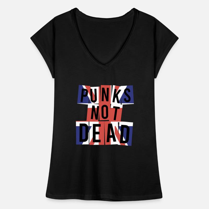 Punk rock sort punks not dead Rock T-shirt vintage Femme