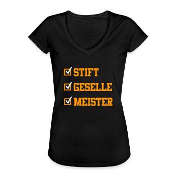 Meisterprüfung bestanden Meister - Frauen Vintage T-Shirt - Schwarz - Vorne - Danielle (179cm)