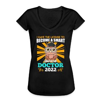 Promotion 2022 Doktor Doktortitel Dissertation - Frauen Vintage T-Shirt - Schwarz - Vorne