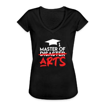 Master of Arts Masterabschluss Master 2022 - Frauen Vintage T-Shirt - Schwarz - Vorne - Danielle (179cm)