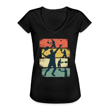 Servizio tennis Tennis player Tennis club - Maglietta vintage donna - nero - Fronte