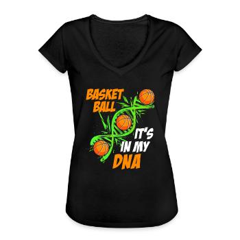 Le basket est dans mon ADN Basketballer - T-shirt vintage Femme - noir - Devant