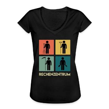 Rechenzentrum Garten Rechen Gärtner - Frauen Vintage T-Shirt - Schwarz - Vorne - Danielle (179cm)