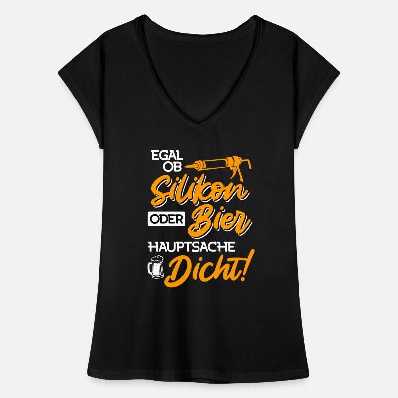 Egal ob Silikon oder Bier Hauptsache Dicht Männer Frauen Vintage T-Shirt
