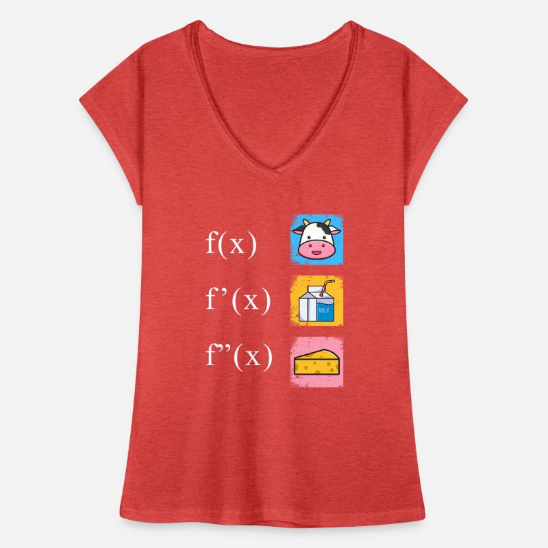 Math Derivation Cow Milk Cheese Women's Vintage T-Shirt