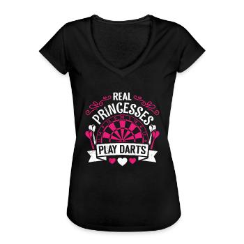 Princess Darts Women Darts Darts Darts Accessories Darts - Women's Vintage T-Shirt - black - Front - Danielle (179cm)