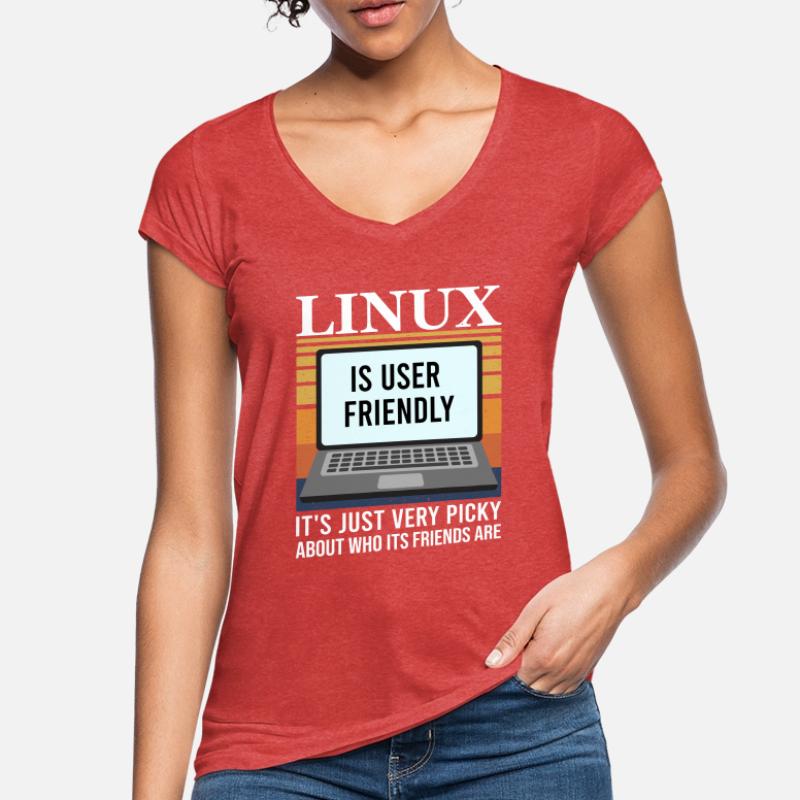 Linux Programmierung Cloud Computing Frauen Vintage T-Shirt