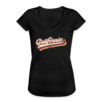California Retro 80s - Women's Vintage T-Shirt - black - Front - Danielle (179cm)