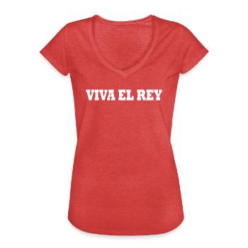 Viva el rey - Women's Vintage T-Shirt - heather red - Front - Danielle (179cm)