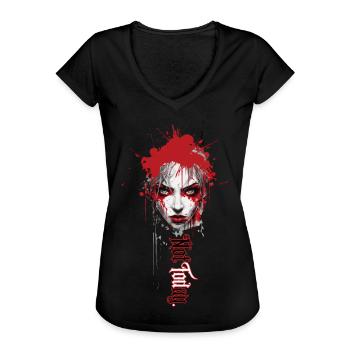 Not Today - Frauen Vintage T-Shirt - Schwarz - Vorne - Danielle (179cm)