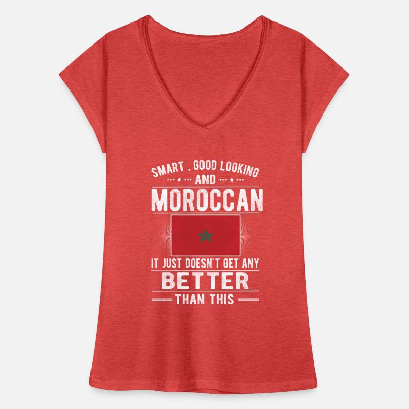 Moroccan Morocco Flag Moroccan origin Women's Vintage T-Shirt