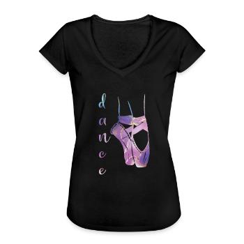 Balletttänzerin Ballerina Balletttanz Ballerina - Frauen Vintage T-Shirt - Schwarz - Vorne - Danielle (179cm)