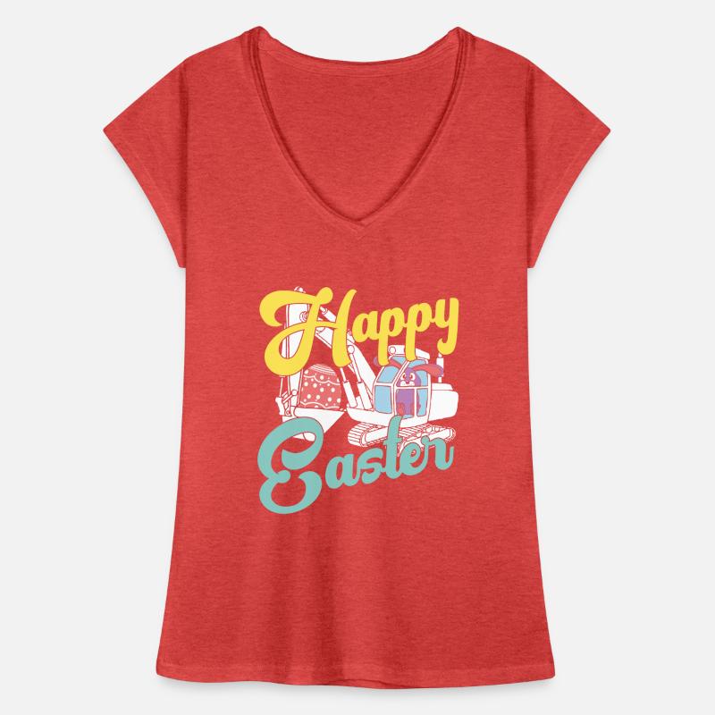 Bunny Happy Easter Day Spring Hunt Eggs Rabbit Women's Vintage T-Shirt