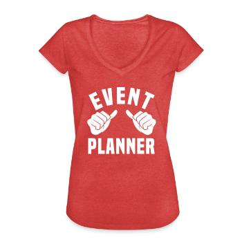 Event Planner - Women's Vintage T-Shirt - heather red - Front - Danielle (179cm)