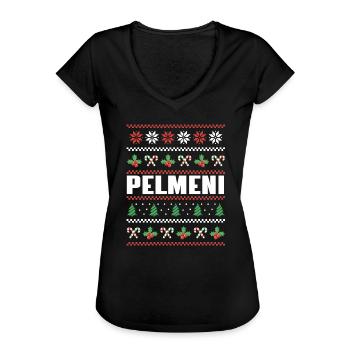 Ich Liebe Pelmeni - Frauen Vintage T-Shirt - Schwarz - Vorne