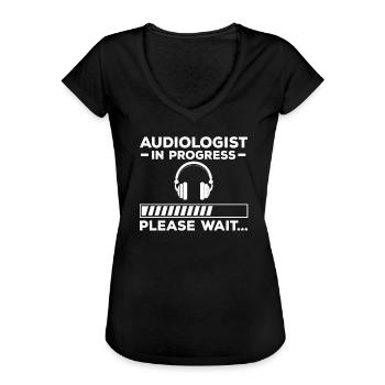 Tenue d’étudiant en audiologie - T-shirt vintage Femme - noir - Devant