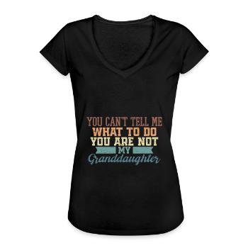 Opa Oma Geschenk Enkelin - Frauen Vintage T-Shirt - Schwarz - Vorne - Danielle (179cm)