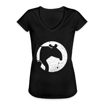Tapir Tapire Zootier - Frauen Vintage T-Shirt - Schwarz - Vorne