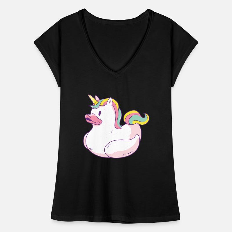 Einhorn Schwimmente Frauen Vintage T-Shirt