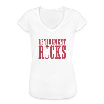 Pension de retraité Great Retirement Rocks - T-shirt vintage Femme - noir - Devant - Danielle (179cm)