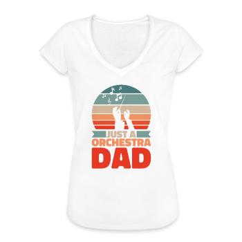 Orchestra Father Just An Orchestra Dad - Women's Vintage T-Shirt - black - Front - Danielle (179cm)