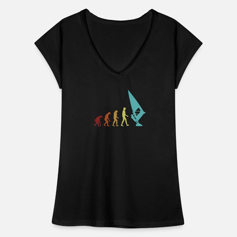 Windsurfen Evolution Surfer Wassersport Windsurfen Frauen Vintage T-Shirt