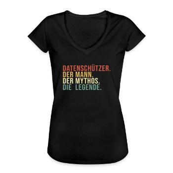 Datenschützer Mann Mythos Legende Datenschützer - Frauen Vintage T-Shirt - Schwarz - Vorne - Danielle (179cm)